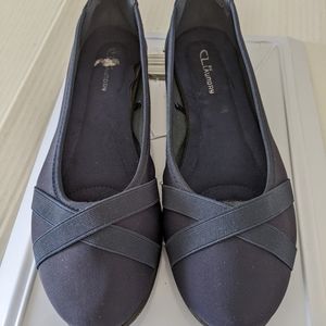 CL by Laundry women's navy blue slip on ballet flats in size 11 w